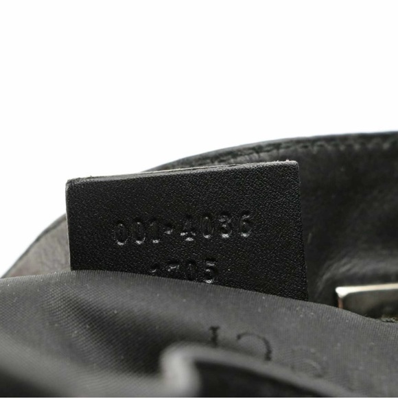 Gucci Drawstring chain link bucket shoulder bag black leather - Picture 6 of 6